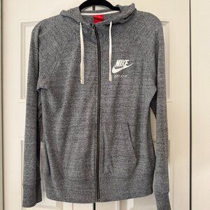 Nike Full-zip Heather Gray Hoodie Medium